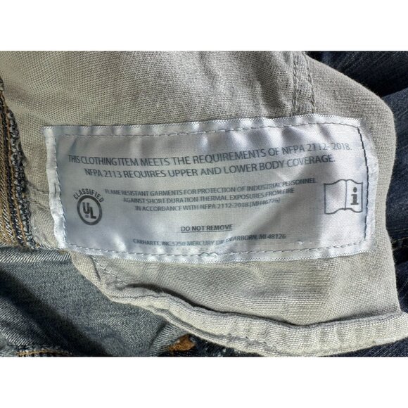 Carhartt Carpenter Jeans Mens 40X32 Relaxed Fit Workwear Safety Pants BD4633 FRM - Picture 11 of 12